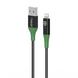 Microconnect MC-SMART USB A-L-2 Lightning-Kabel 2 m Schwarz, Grün