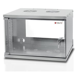 Techly I-CASE EL-1006G45 6U-Rack, Hängeschrank, grau