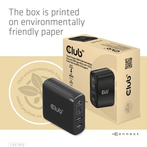CLUB3D CAC-1912EU strömadapter/omformare För inomhus-/utomhusbruk 100 W Svart