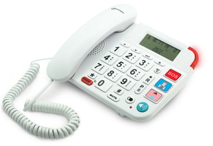 Geemarc Telecom DALLAS 20 Analog-/DECT-Telefon Name und Identifizierung des Anrufers Weiß