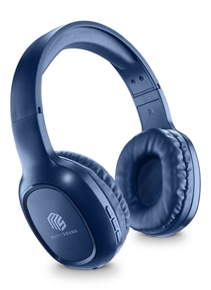 Music Sound 8018080412059 Kopfhörer-Set, kabellos, Kopfbügel, Bluetooth-Anrufe/Musik, blau