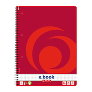 Herlitz 10834117 anteckningsbok A4, 80 ark. Röd