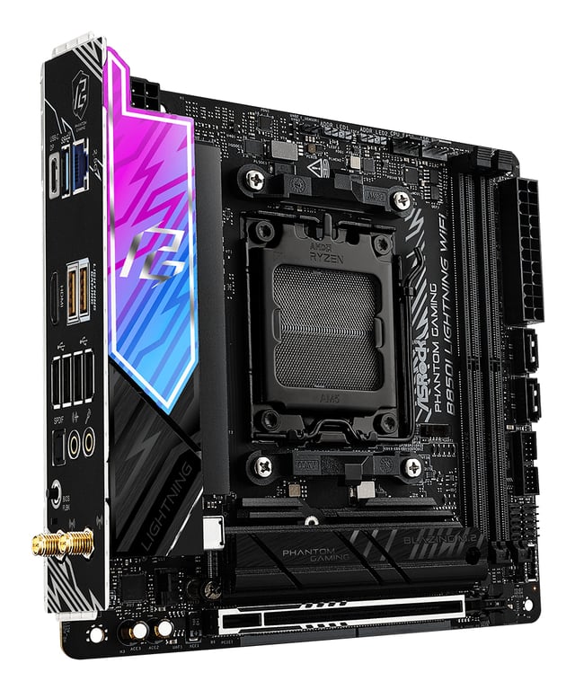 фото Материнська плата ASRock Phantom Gaming B850I Lightning WiFi