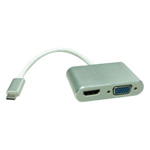 ROLINE 12033215 Externe USB-Grafikkarte, silberfarben