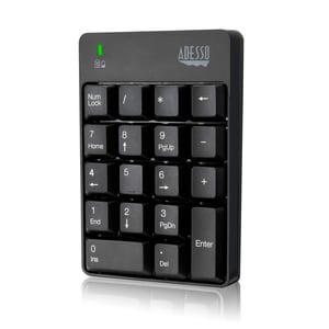 Adesso WKB-6010UB klawiatura numeryczna Uniwersalne RF Wireless Czarny