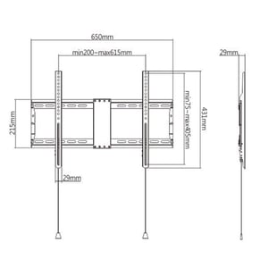 Gembird WM-80F-01 TV-Halterung 2,03 m (80") Schwarz