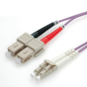 ROLINE 1 m LC/SC InfiniBand-/fiberoptisk kabel, lila