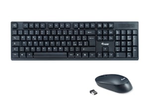 Equip 245223 Tastatur mit integrierter Maus, RF Wireless QWERTY, Italienisch, Schwarz