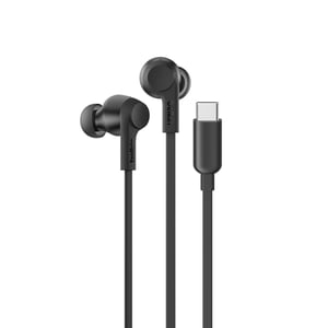 Belkin G3H0003hqBK Kopfhörer-Set, kabelgebunden, In-Ear, Telefonie/Musik, USB Typ C, Schwarz