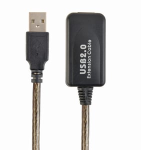 Gembird USB A/USB A M/F 5 m USB-kabel USB 2.0 Svart