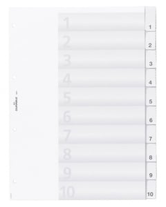 Durable 6821-19 Numeric Card Tab, Transparent