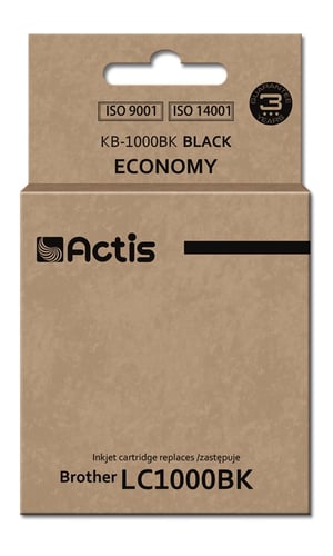 Actis Tusz KB-1000BK (zamiennik Brother LC1000BK/LC970BK; Standard; 36 ml; czarny)