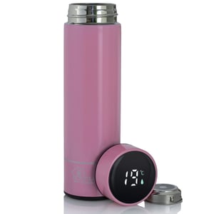 Extralink Smart Travel Mug – rosa termomugg med LED-display