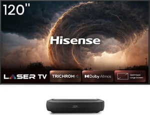 Hisense 120L9HA projektor Projektor ultrakrótkiego rzutu 3000 ANSI lumenów DLP UHD 4K (3840x2160) Czarny, Ciemny Szary