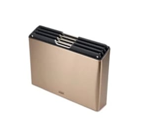 Joseph Joseph Schneidebrett Folio Steel Cutting Board, Rectangular, Black, Rose Gold
