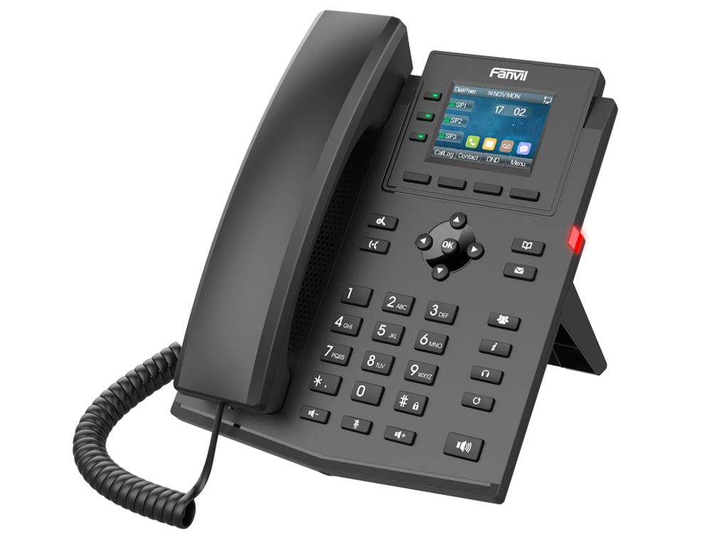 Fanvil X303W telefon VoIP Czarny 4 linii LCD Wi-Fi