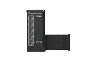 Teltonika NETWORKS TSF010 Flat Ethernet Switch Nie zarządzany Fast Ethernet (10/100) DIN rail Czarny