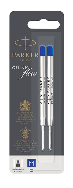 Parker 1950373 wkład do długopisu Średni Niebieski 2 szt.