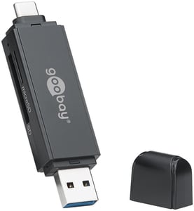 Goobay 58261 USB-Kartenlesegerät, schwarz