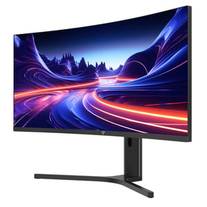 V7 L340WQ-HAS-E 86.4 cm (34") Computer Monitor, 3440 x 1440 px UltraWide Quad HD LED, Black