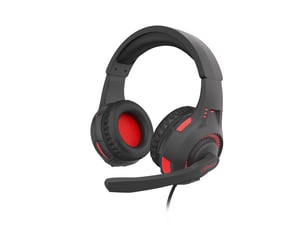 GENESIS Radon 200 Zestaw słuchawkowy Przewodowa Opaska na głowę Gaming USB Typu-A Czarny, Czerwony