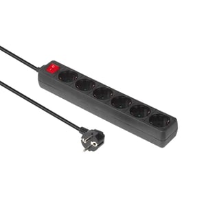 Microconnect GRU006B Verteiler 1,8 m, 6 x Netzanschlussbuchse, für den Innenbereich, schwarz
