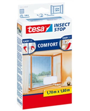 TESA Insect Stop Comfort Fliegengitter für Fenster, Weiß