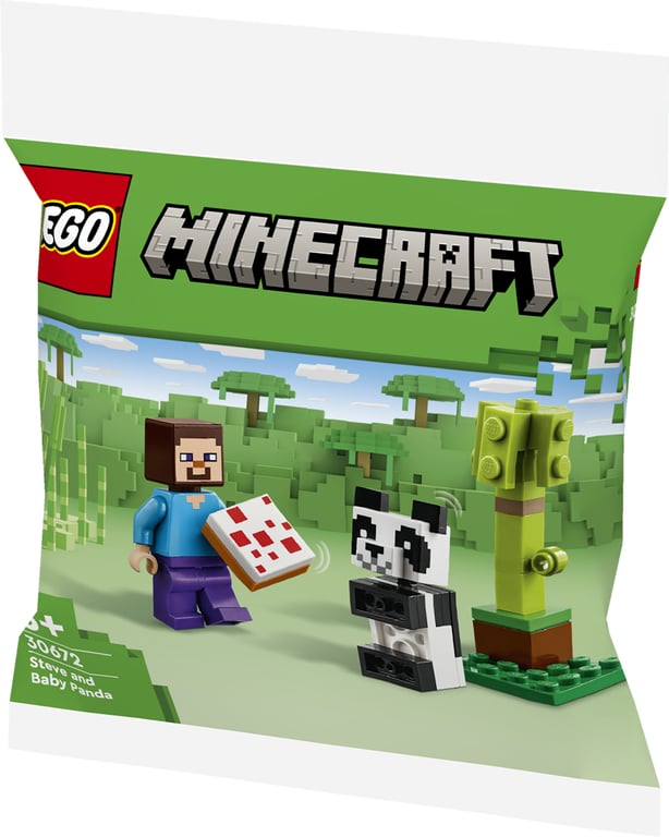 LEGO Minecraft Steve i mała panda