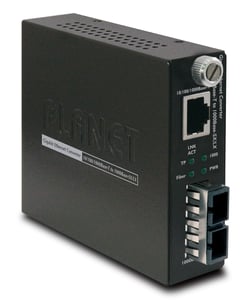 PLANET GST-802 nätverkskonverterare 2000 Mbit/s 850 nm Multifunktionell Svart