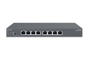 EnGenius ECS1008P Managed L2 Gigabit-Ethernet-Switch (10/100/1000) mit PoE-Unterstützung, schwarz
