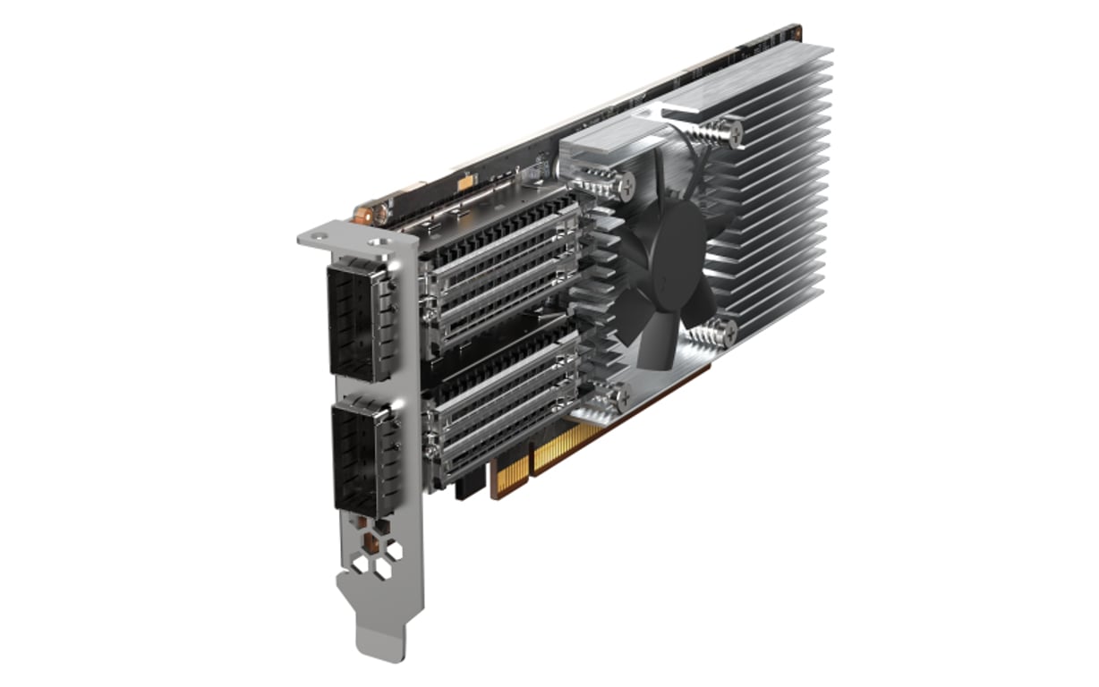 QNAP QXG-100G2SF-E810 karta sieciowa Wewnętrzny Włókno 100000 Mbit/s