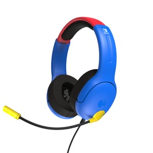 PDP LVL40 Wired Gaming Headset with Headband, Blue, Red
