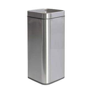 MAUL 9503094 Rectangular Trash Can, Stainless Steel