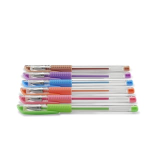 Hama Pastel Gel Pen, Blue, Brown, Green, Orange, Pink, Purple (6-pack)