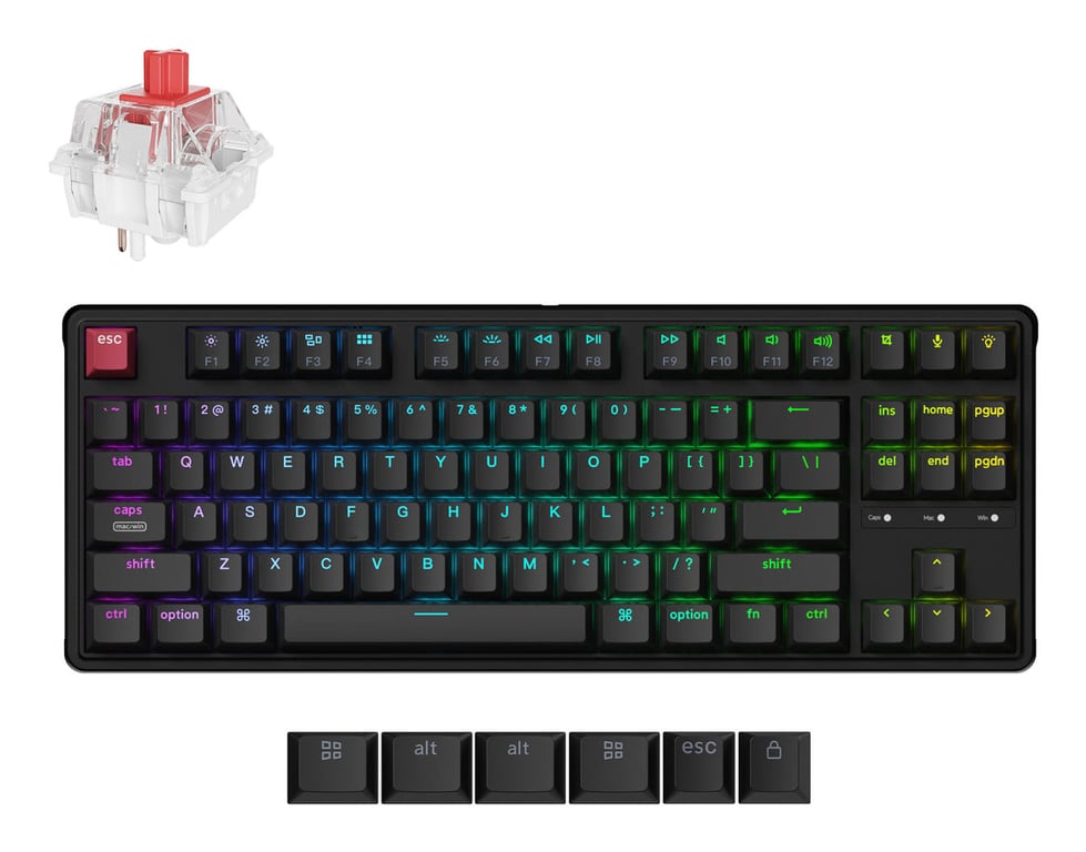 Keychron C3 Pro 8K klawiatura Uniwersalne USB QWERTY Angielski Czarny