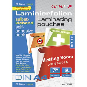 Genie 12538 folia do laminowania 25 szt.