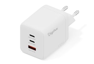 Digitus GaN II 100-W-Netzladegerät | 2x USB-C, 1x USB-A | PD 3.0, QC 3.0 | Weiß