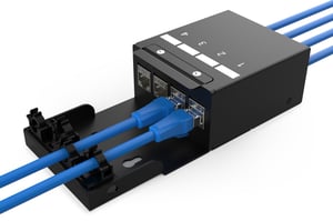 Digitus samlingsbox, 4-portars Keystone-moduler med intelligent kabelhanterare