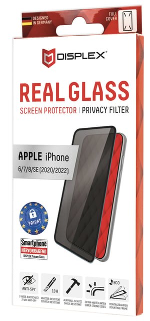 Displex 01315 ochraniacz na ekran / tył telefonu Osłona ekranu zapewniająca prywatność Apple 1 szt.