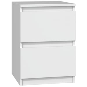 Topeshop M2 BIEL stół/ stolik nocny Szafka nocna 2 szuf. Biały
