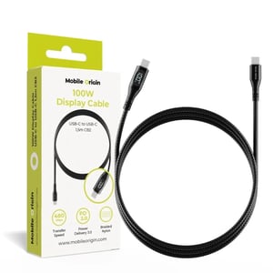 Mobile Origin MO-100WDC-CB2 kabel USB USB 2.0 1,5 m USB C 0,48 Gbit/s 100 W Czarny
