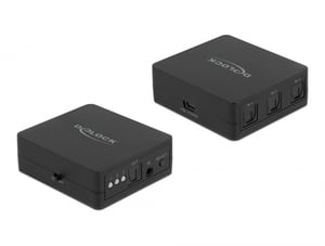 DeLOCK 3-in-1-S/PDIF-TOSLINK-Umschalter mit Infrarot-Fernbedienung und USB-Stromversorgung