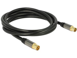 DeLOCK 88923 RG-6/U-Koaxialkabel, 2 m, IEC, schwarz