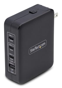 StarTech 3114GCU-WALL-CHARGER laddare för bärbara enheter Universell Svart Växelström Snabbladdning Inbyggd