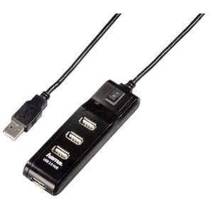 Hama 00054590 USB 2.0-Hubs und -Konzentratoren 480 Mbit/s Schwarz