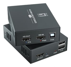LevelOne HVE-8111 AV Extender AV Transmitter and Receiver Black