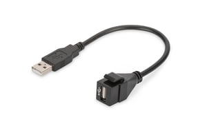 Digitus Moduł USB 2.0 Keystone z kablem o długości 16 cm (gniazdo/wtyczka)