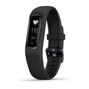 Garmin vívosmart 4 OLED-Gurt zur Taillenmessung, Schwarz, Blau