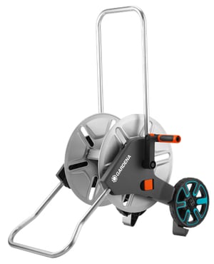 Gardena 18540-20 Garden Hose Reel, Multi-Position Drum, Manual, Black, Stainless Steel