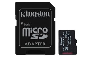 Kingston Technology Karta 32GB microSDHC Industrial C10 A1 pSLC + adapter SD
